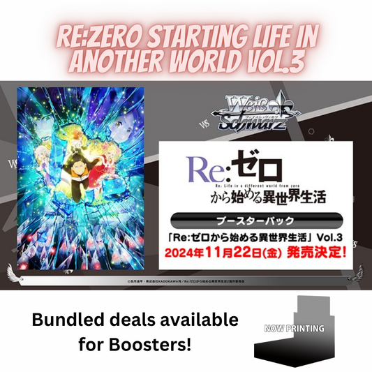 Weiss Schwarz: Re:ZERO Starting Life in Another World Vol.3| JP